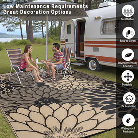 HUGEAR easy-clean rug for quick cleanup after outdoor activities