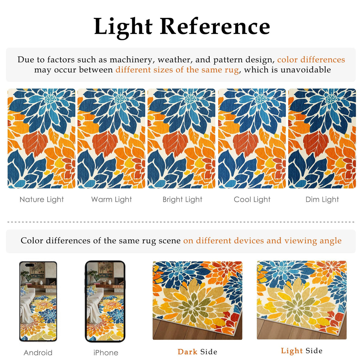 HUGEAR high-traffic durable rug placed in entryway or living area