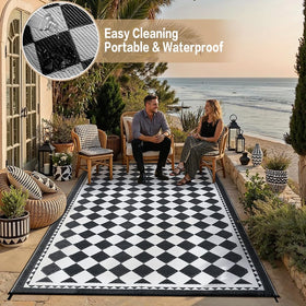 HUGEAR rug folded for portability fits compactly for travel.