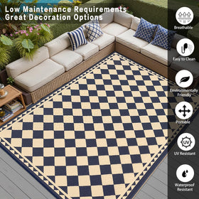 HUGEAR waterproof rug dries quickly after rain or spills.