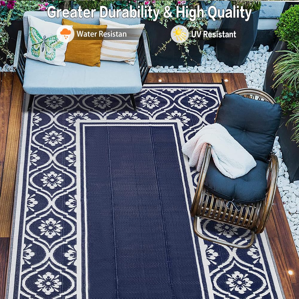 HUGEAR RV rug on beach, easy to rinse after a day by the shore