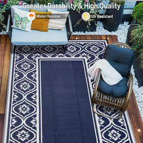 HUGEAR RV rug on beach, easy to rinse after a day by the shore
