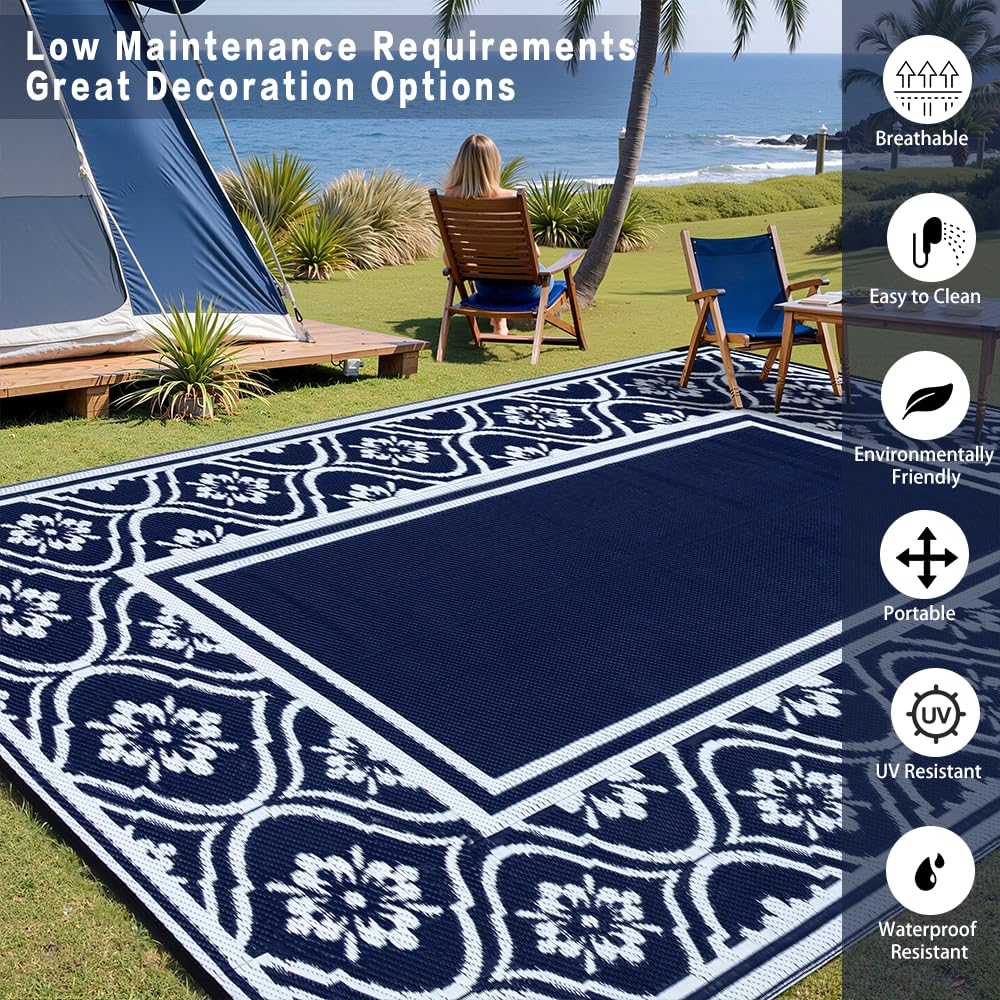 HUGEAR rug folded in carrier bag, lightweight and portable for trips