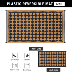 HUGEAR washable reversible mat for decks, easy to clean after outdoor gatherings