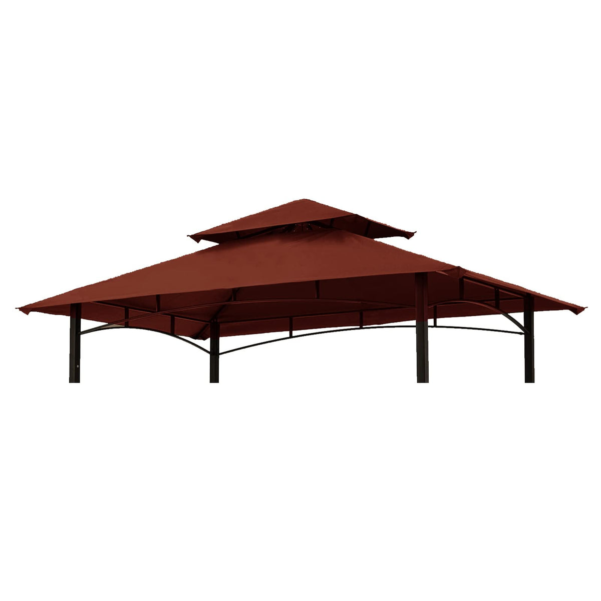 Hugline burgundy 5x8 canopy top for grill gazebo with durable fabric.