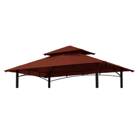 Hugline burgundy 5x8 canopy top for grill gazebo with durable fabric.