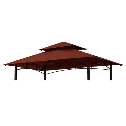 Hugline burgundy 5x8 canopy top for grill gazebo with durable fabric.