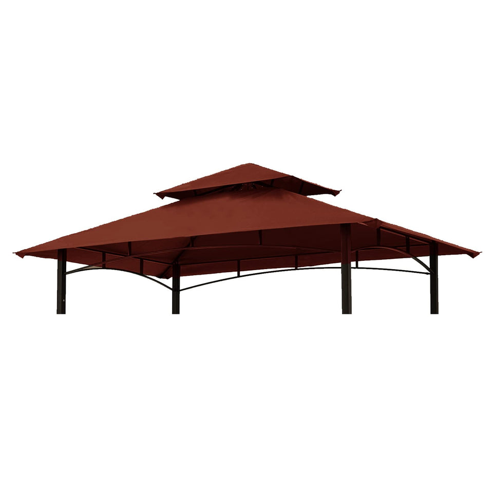 Hugline burgundy 5x8 canopy top for grill gazebo with durable fabric.