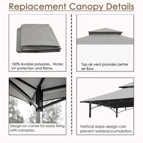 Hugline gray canopy cover only, metal frame not included.