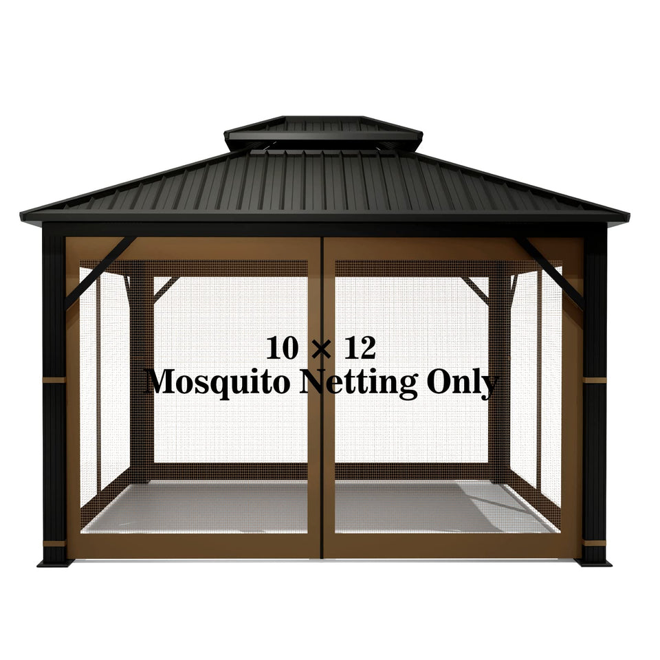 Hugline gazebo netting 10x12 durable mesh protects outdoor gatherings