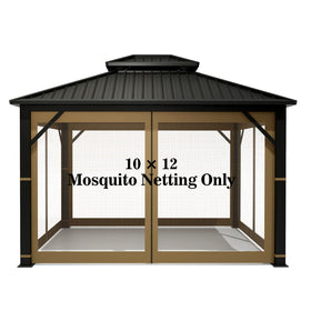 Hugline gazebo netting front panel with zipper for easy access and breeze protection.