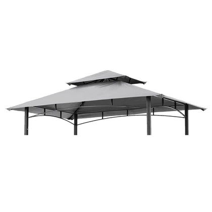 Hugline grill gazebo replacement canopy top in gray, durable shade protection for outdoor cooking.