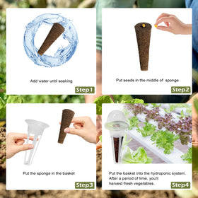Hugloogn plastic grow baskets ensure steady water flow for roots.