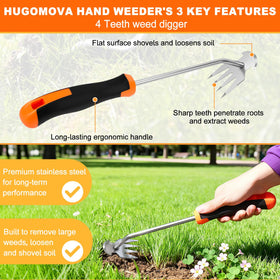 HUGOMOVA bonus gardening gloves protect hands during weeding sessions
