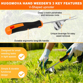 HUGOMOVA compact size tools fit easily in sheds for quick weeding