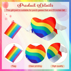 Huhumy Pride Goose Clothes for cement statue, weather-resistant and colorful.