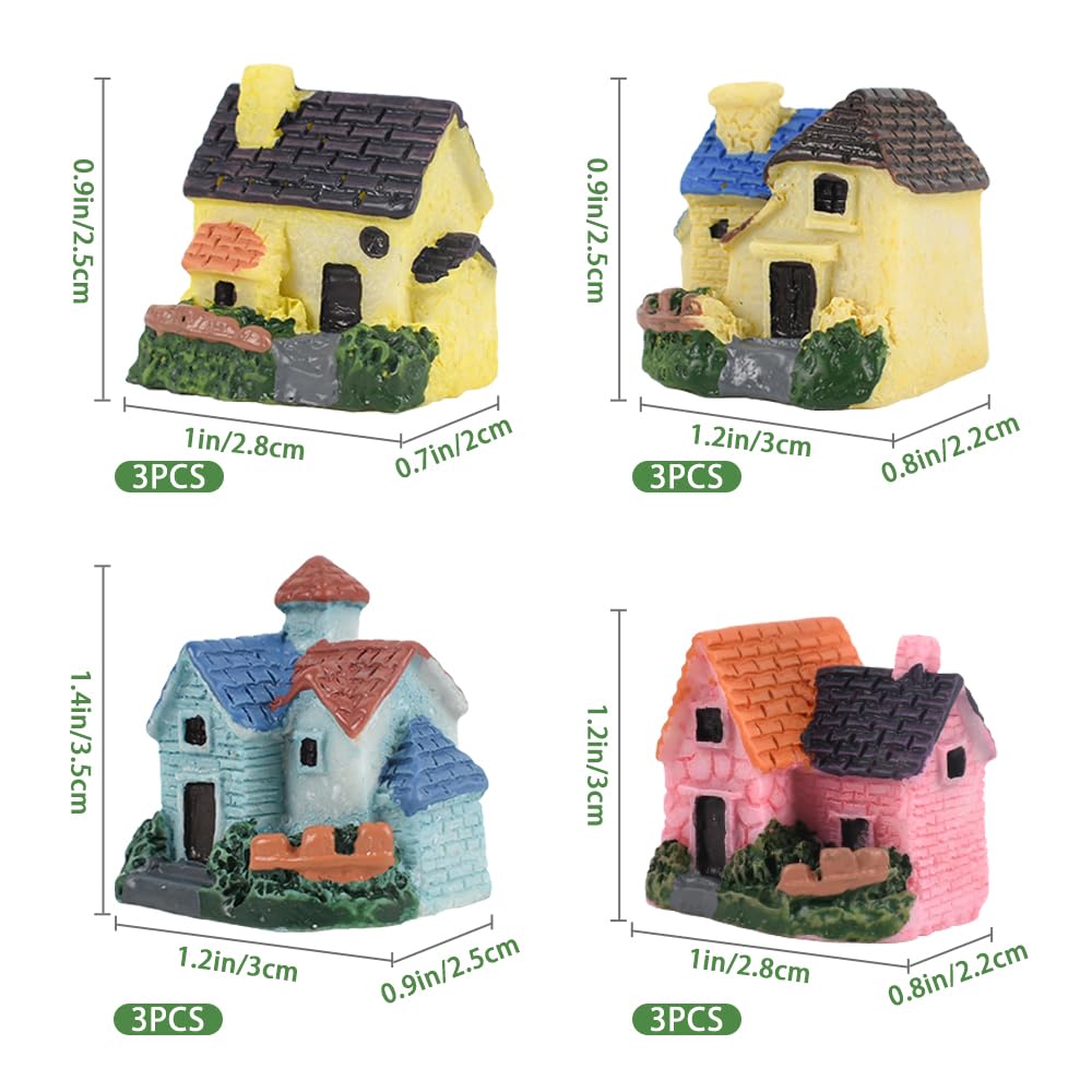 HUIANER resin house type A shown in a decorative dollhouse scene for storytelling