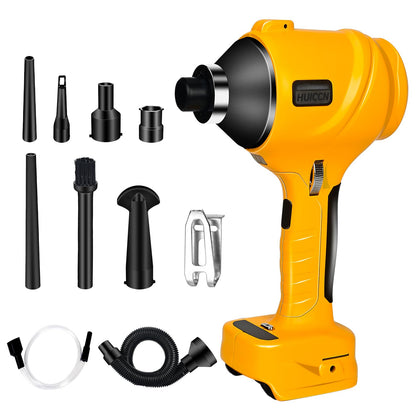 HUICCN cordless dust blower with DeWalt 20V compatibility for efficient cleaning