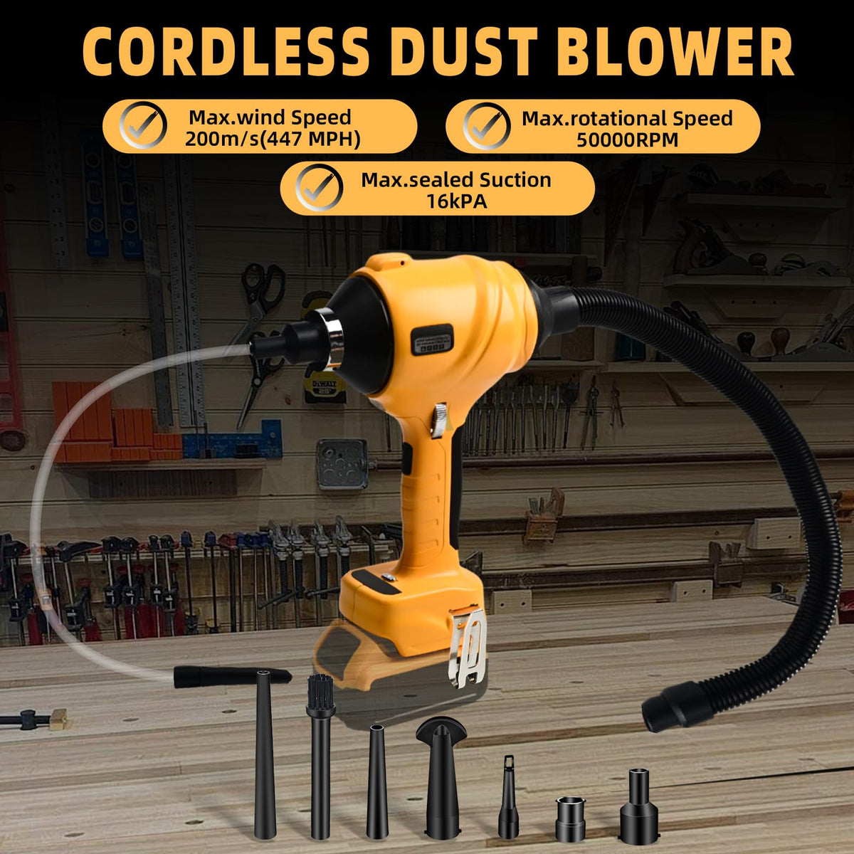 HUICCN two hoses and seven nozzles expand cleaning versatility