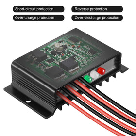 HUINE four-stage PWM charging controller for efficient battery management.