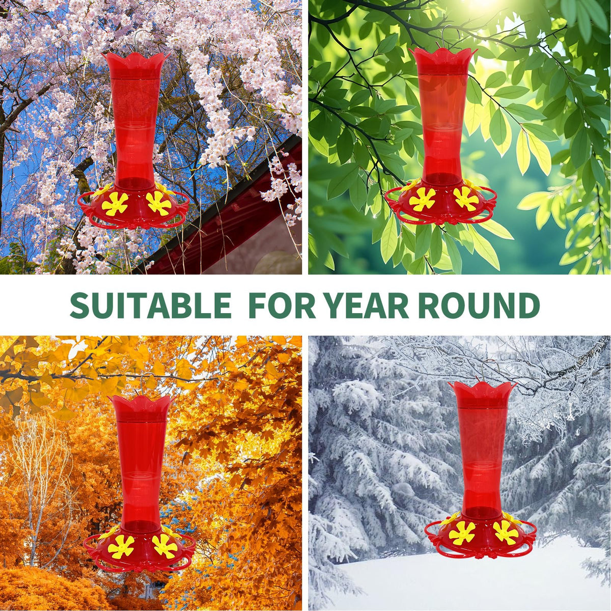 Huispark hummingbird feeder enhances garden decor while inviting birds to visit.