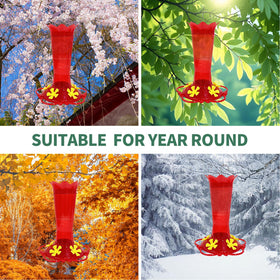 Huispark hummingbird feeder enhances garden decor while inviting birds to visit.