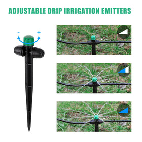 HUISUYTON 6-1/2 inch stake keeps emitters steady in garden beds.
