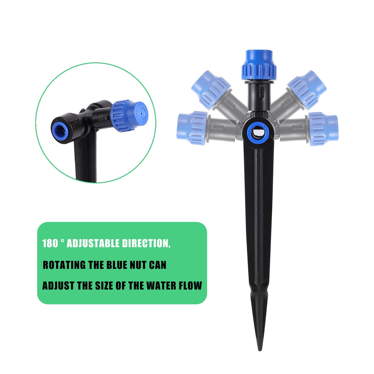 HUISUYTON adjustable cap enables configurable water flow and distance