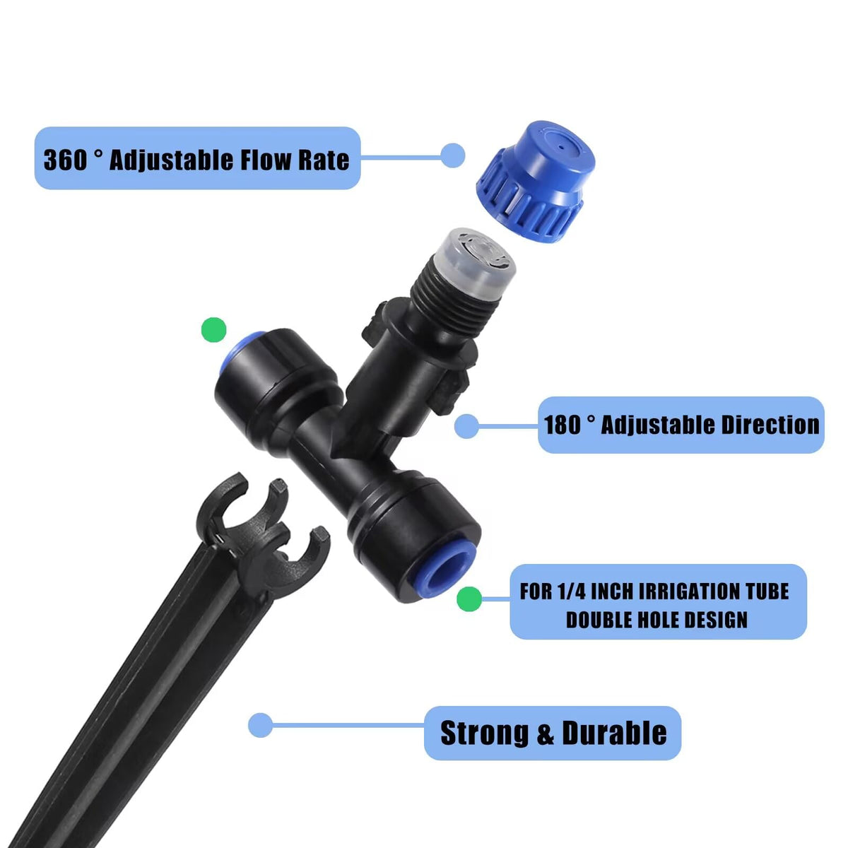 HUISUYTON double-ended connection for easy tubing installation
