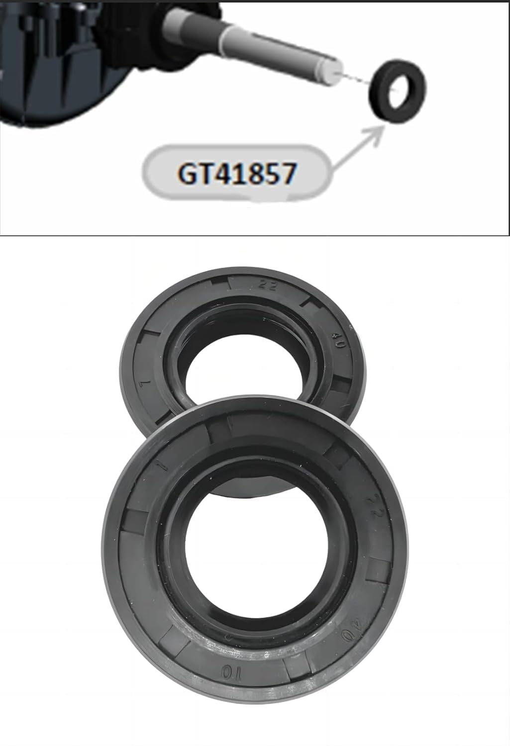 Huiteil husqvarna-axle-seal-gt41857 compatible with YTA22V46/YTA24V48 for secure sealing.
