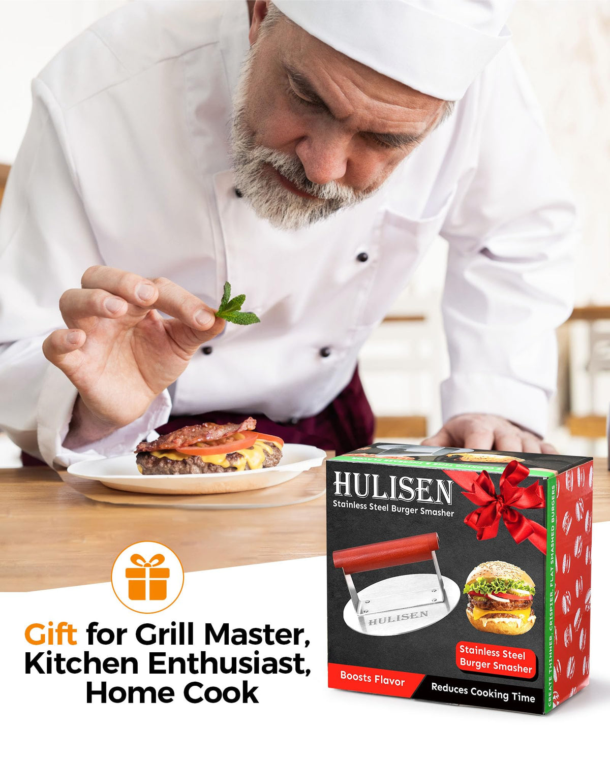 HULISEN kitchen accessory kit elevates home grilling and patty prep.
