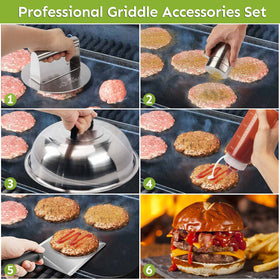 HULISEN Smashed Burger Kit burger press 6inch for uniform patties