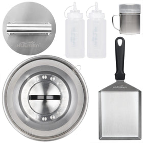 HULISEN Smashed Burger Kit full grill setup for efficient meal prep