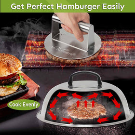 HULISEN Smashed Burger Kit griddle spatula 6x5 inch for easy flipping