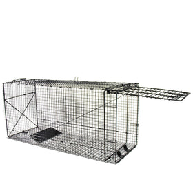 Humaneway 50-inch trap side view shows sturdy construction for efficient catches.