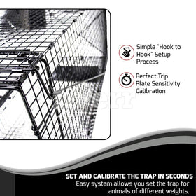 Humaneway trap anti-glare coating provides camouflage in low light.