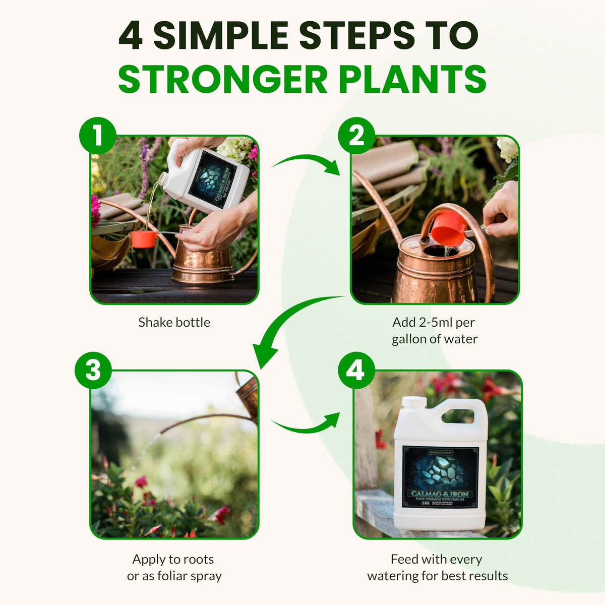 Humboldts Secret CalMag & Iron promotes robust blooms with balanced calcium and magnesium.