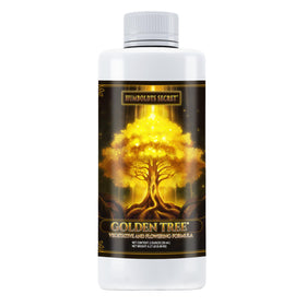 Humboldts Secret Golden Tree bottle front showing all-in-one plant food for thriving gardens