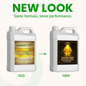 Humboldts Secret Golden Tree liquid drops close-up shows rich nutrients for healthier growth.