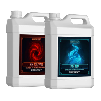 Humboldts Secret pH Up Down bottle front label for balanced nutrient management.