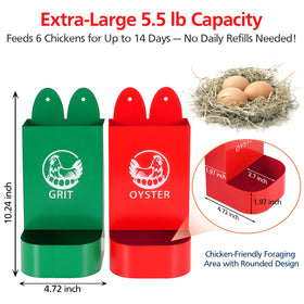 HUMUMU rounded-edges chicken feeder for safer feeding in busy coops
