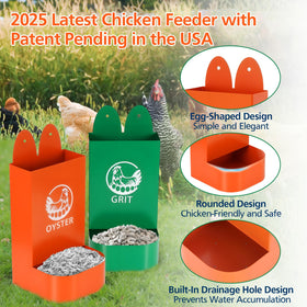 HUMVMV drain-hole design keeps grit dry during rain in a secure feeder.
