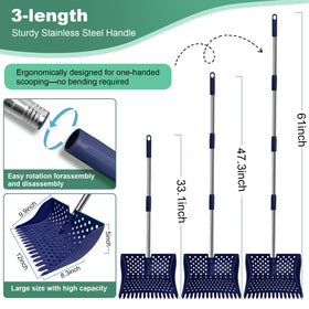 HUMVMV adjustable 33-inch handle improves reach in larger coops