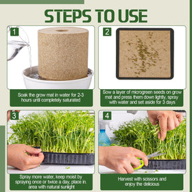 Humyoun microgreens mat natural jute color visual moisture cue
