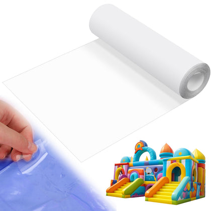 Hungdao patch repair kit with clear tape applied for a seamless inflatable repair.