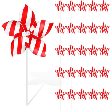 Hungdao pinwheels striped red and white brighten outdoor birthday parties.