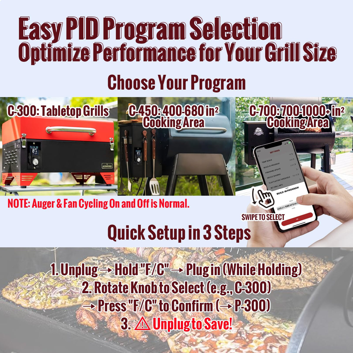 HunGrill advanced PID algorithms optimize heat with multiple profiles