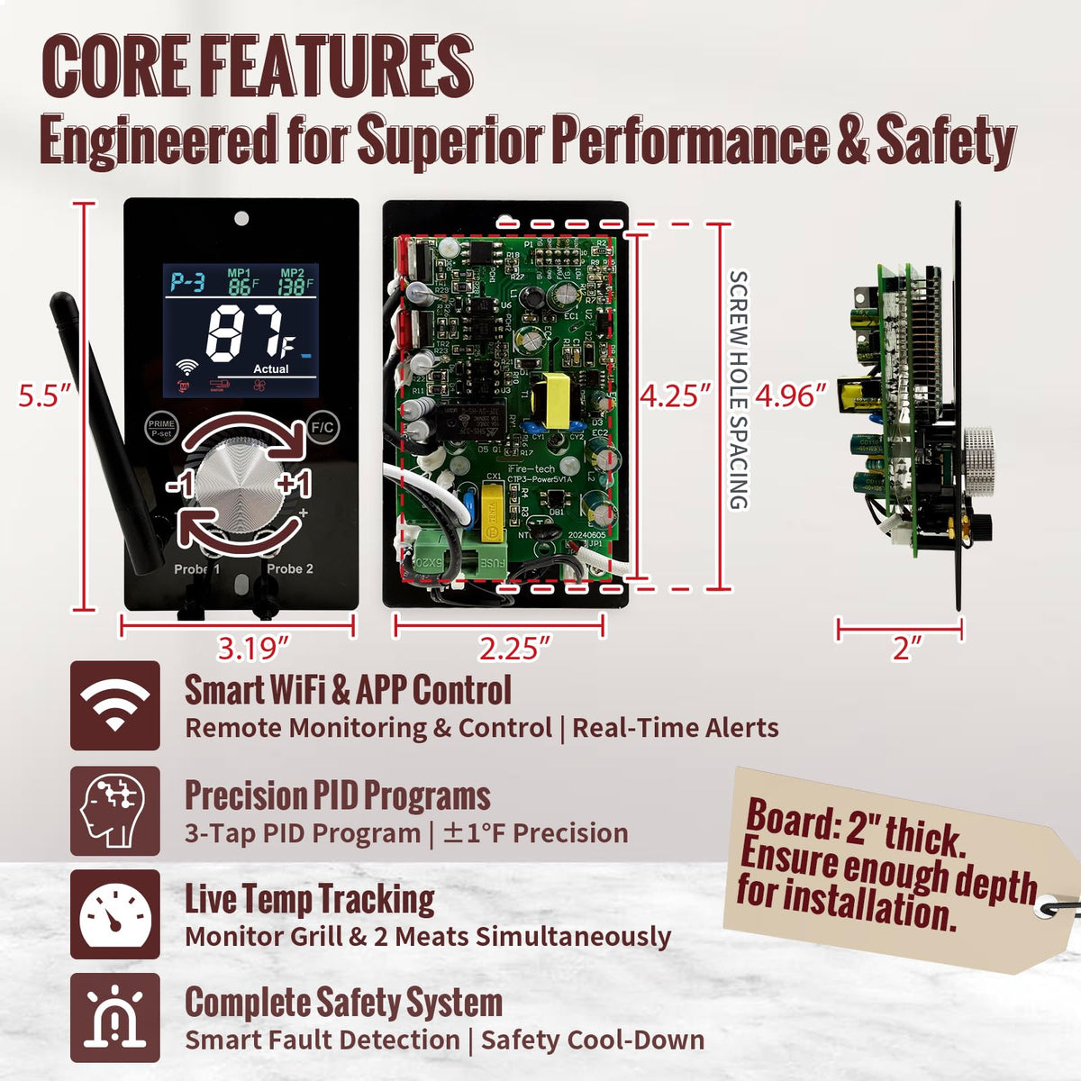 HunGrill RTD probe providing precise temperature sensing for consistency