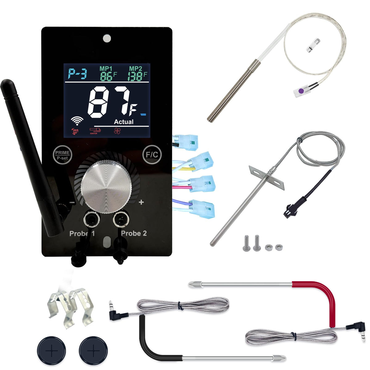 HunGrill universal WiFi PID board shown for smart grill control