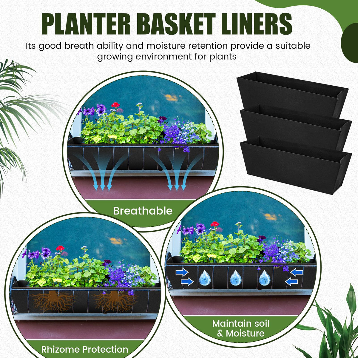 HunnmingRe easy-fold planter liner ready to install